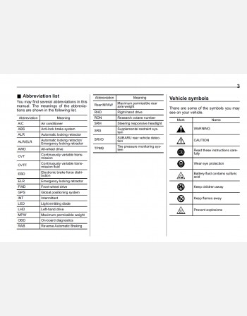 subaru impreza 2018 owners manual in english rhd lhd